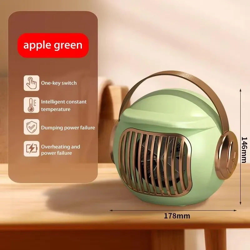 Portable Small Space 500W Heater Fast Heating Lightweight Desktop Warm Air Heater Indoor Office Household Warmer Fan