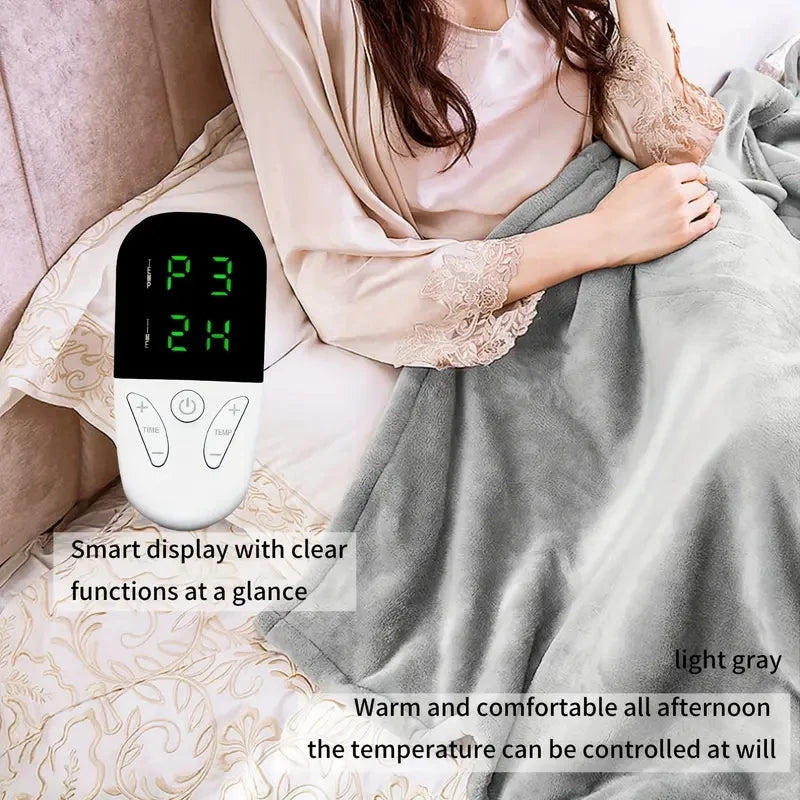 150x180cm Heated Blanket-Electric Blanket,Soft Heated Throw Blanket with 6 Heating Levels & 4 Hours auto-Off