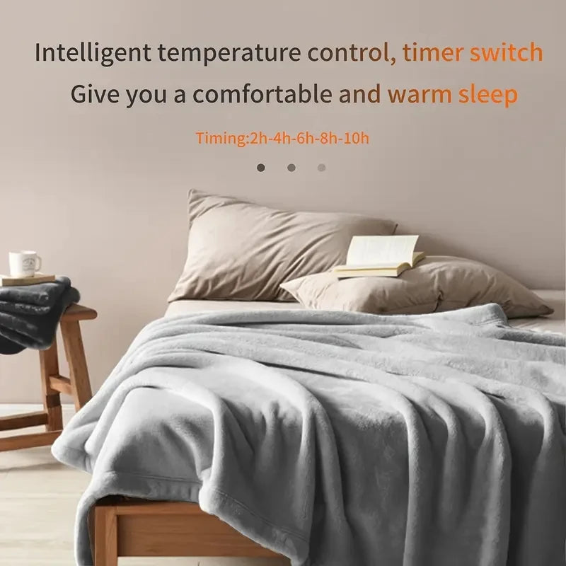 150x180cm Heated Blanket-Electric Blanket,Soft Heated Throw Blanket with 6 Heating Levels & 4 Hours auto-Off